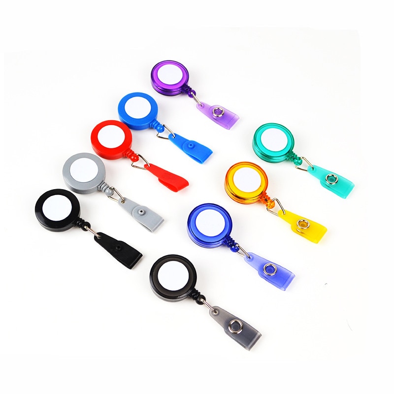 Infällbara nyckelband id-bricka hållare sjuksköterska badge hållare kreditkortshållare kawaii stationär nyckelring namnskylt korthållare