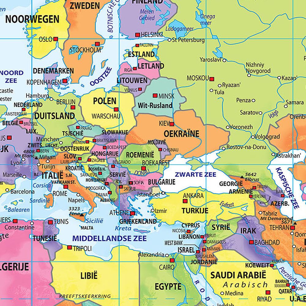 150*100 cm Political Map of The World Non-woven Canvas Painting Wall Art Poster Home Decoration Office School Supplies In Dutch