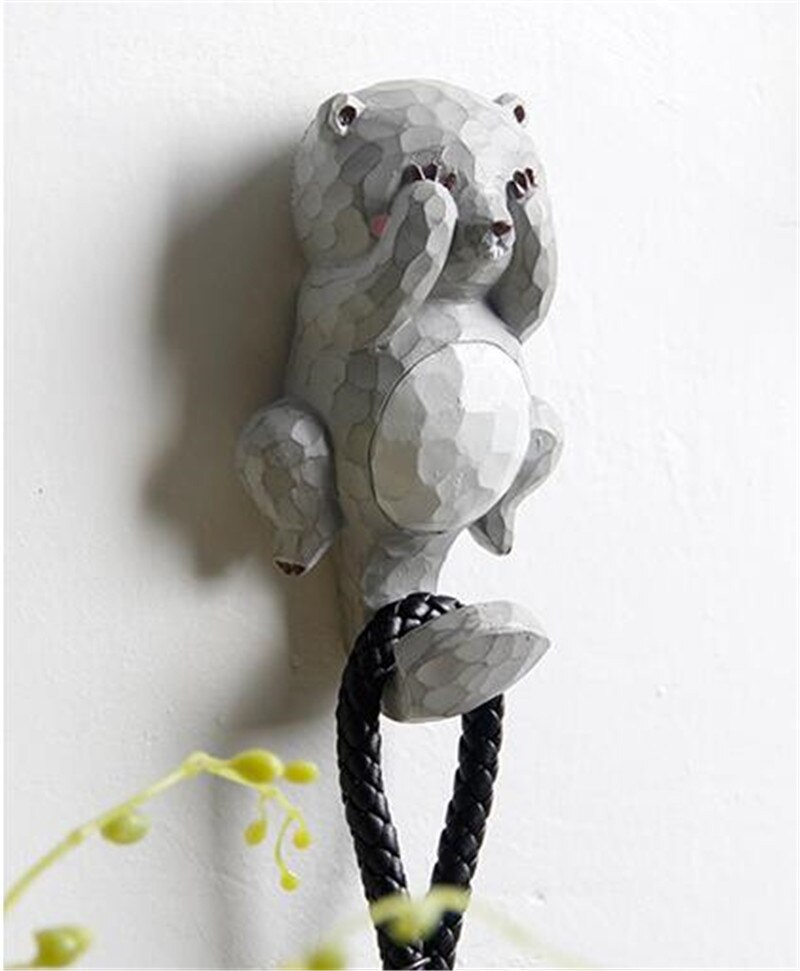 Schattige cartoon deur hoeden/kledinghanger haak dieren kinderen huishoudelijke versiering hars wandhaak kapstok het beste voor kinderen