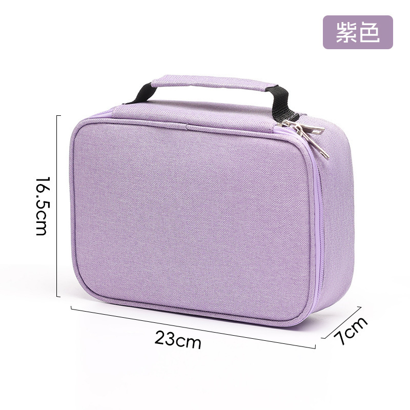 Waterproof pencil case 72-color large-capacity sketch pencil case stationery student storage pencil case: PURPLE