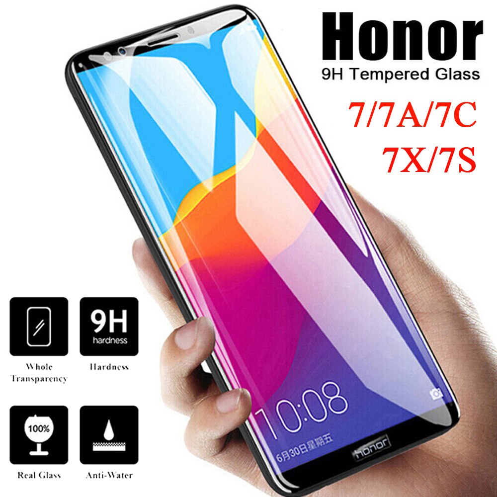 9D Gebogen Gehard Glas Voor Huawei Honor 7X 7A 7C Pro Honor 7a Honor 7c Screen Protector Honor 7 Een 7C 7X Beschermende Veiligheid Glas