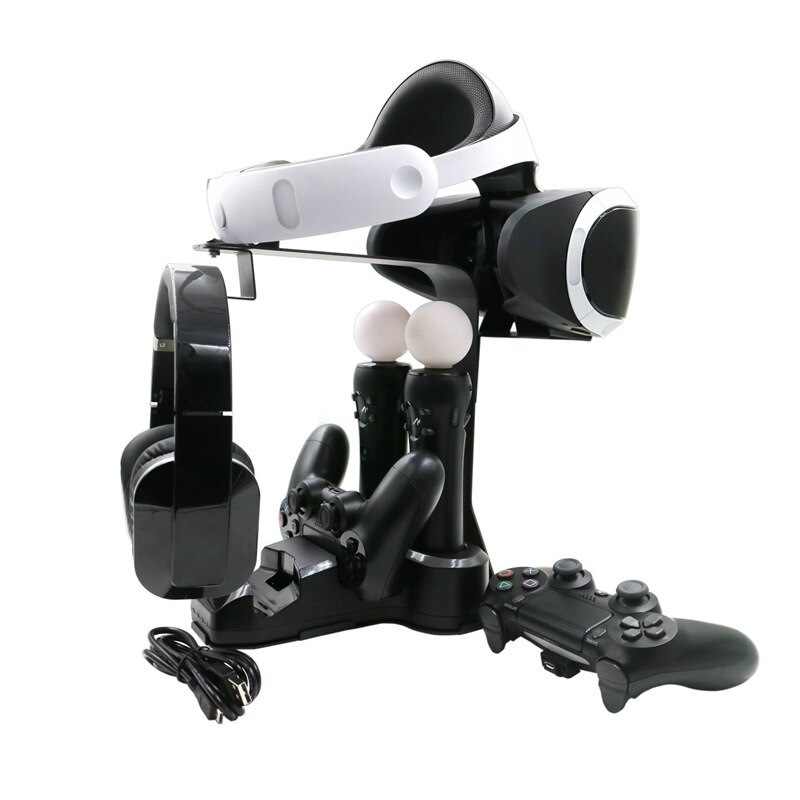 VR Stand Set with Seat Charger, Four Handles for PS4