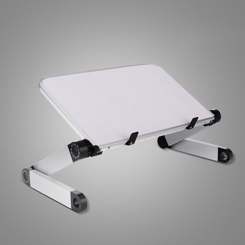 Aluminum Alloy Portable Folding Desk Bed Table Stand Ergonomic Notebook Laptop Computer Mount Holder for 11-17 Inch Notebook PC: white