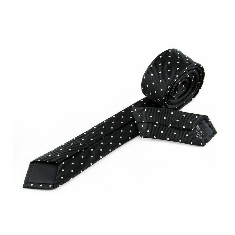 5cm herrebånd skinny stribe prikker sort smalle hals bånd silm til mænd forretning bryllupsfest gravatas