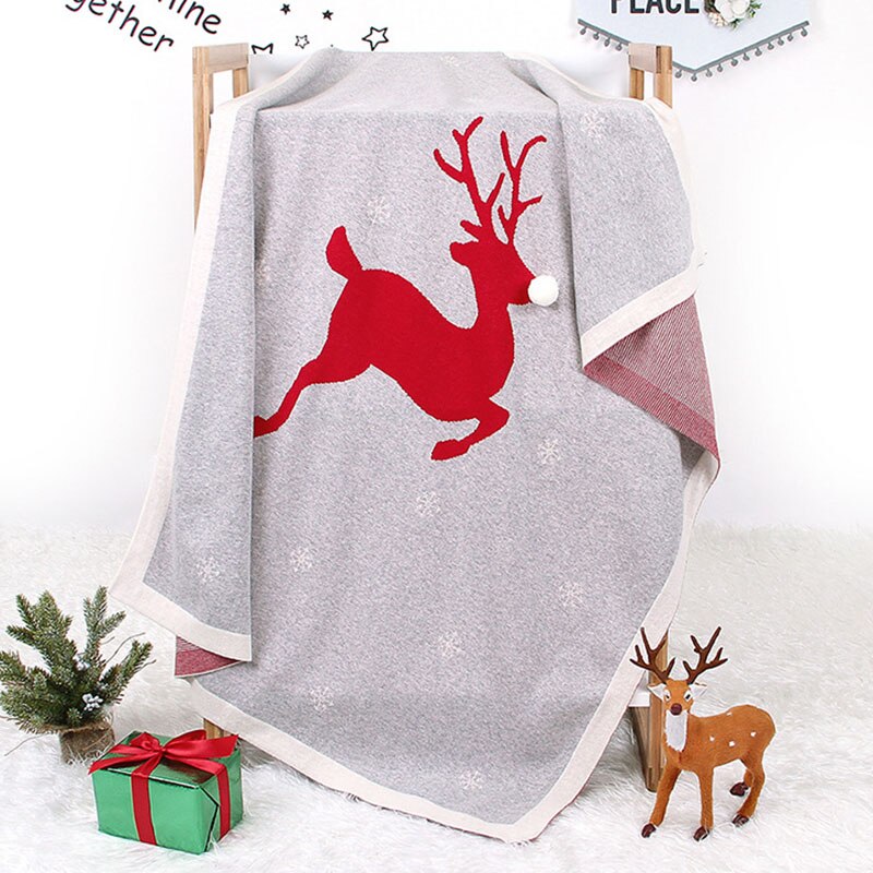 Couverture de noël en tricot pour bébé garçon et fille, édredon pour -né, vêtements à tenir, collection automne-hiver
