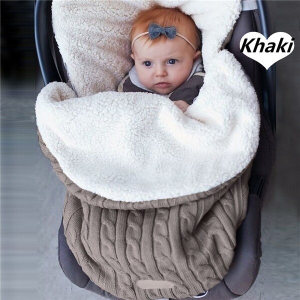 Universele baby voetenzak voering kinderwagen buggy kinderwagen cozy toes autostoel: Khaki