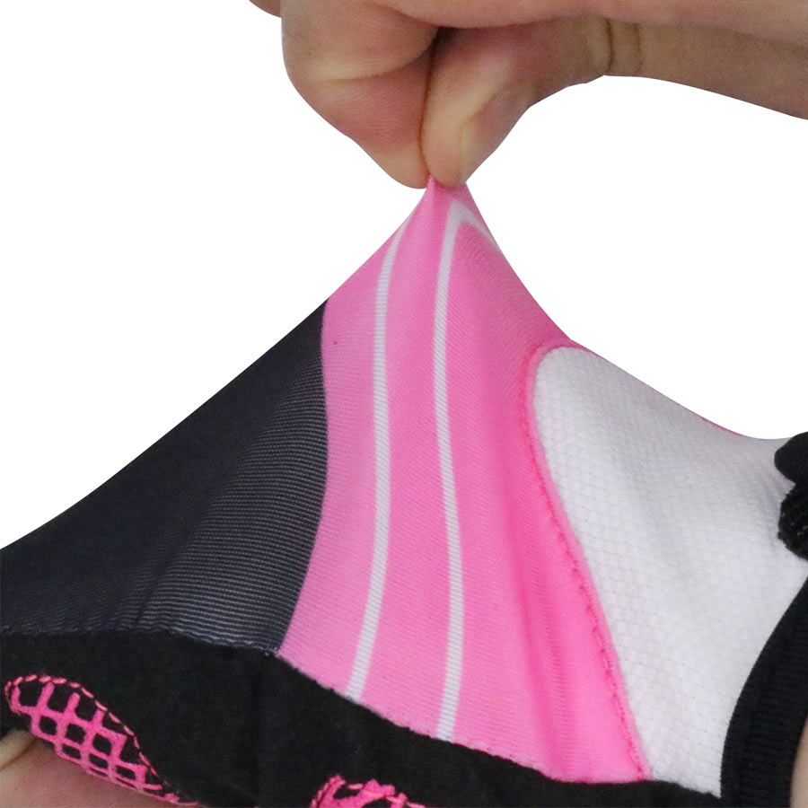 Cyclisme demi doigt gants hommes femmes rose vtt vélo gants Sport Fitness vélo antichoc Gym gants été