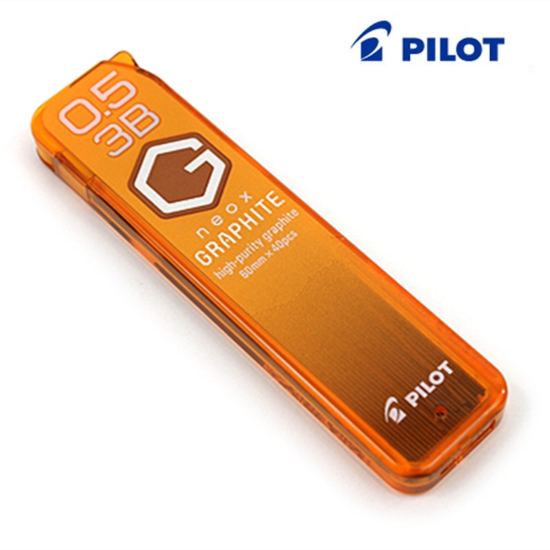 Lote de 4 tubos Pilot Neox de grafito de alta pureza de plomo-0,5mm 4H/3H/2 H/H/HB/B/2B/3B/4B para suministros de escritura de lápiz mecánico