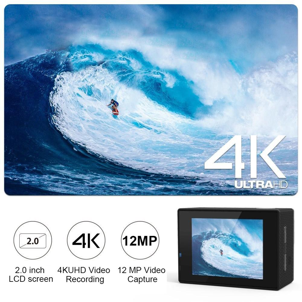 H9 ultra  hd 4k actionkamera wifi sportkamera 12mp 170 vidvinkelobjektiv go vattentät pro sport dv mini hjälm video sport cam