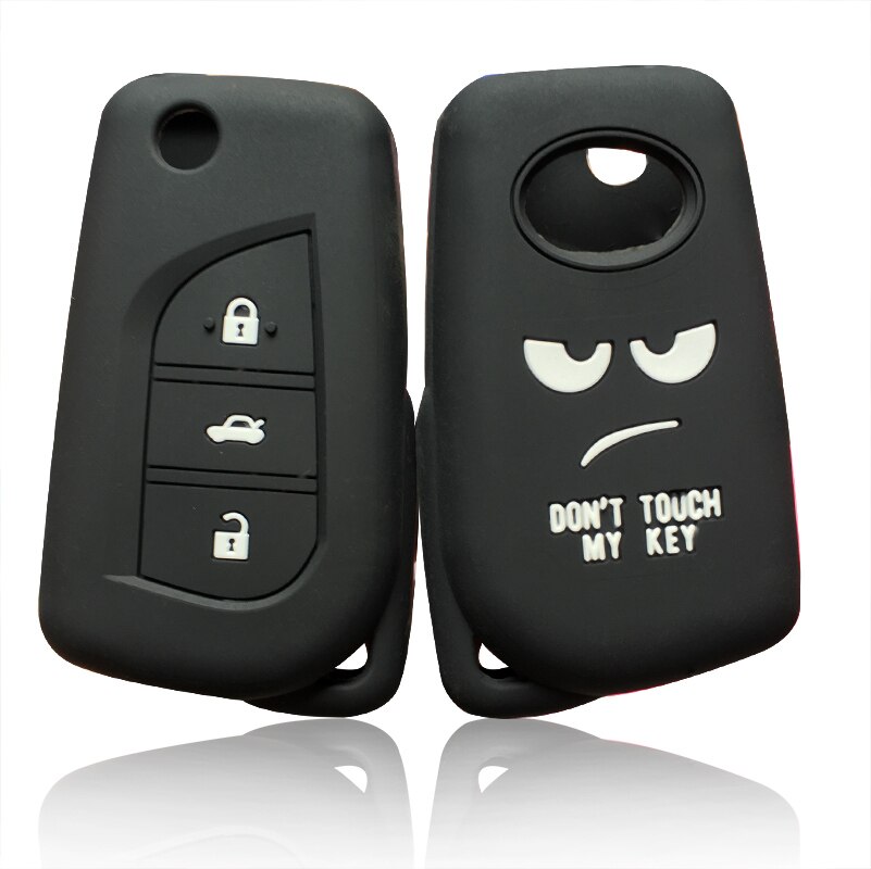 Key Cover For Toyota Crh Auris Corolla Avensis Verso Yaris Aygo Scion TC IM Car Remote Key Fob Shell Cover Case Keychain: black