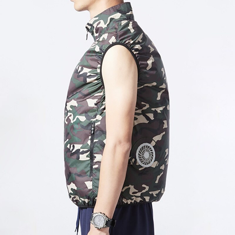 Fishing Cycling Cooling Vest USB Fan Hiking Vest Air Conditioning Work Outdoors Quick Cooling Unisex Vest Summer Cooling