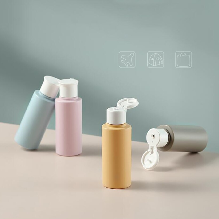 4 stk bærbare tomme flasker rejse shampoo lotion shower gel sæbedispenser flasker genanvendelig silikone genopfyldelig beholder
