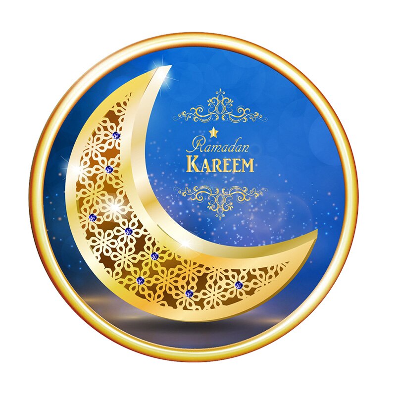 Eid Mubarak Wall Sticker Ramadan Decoration For Home Moon Star Window Sticker Ramadan Kareem Room Wall Decal Eid 30*30cm: Style1