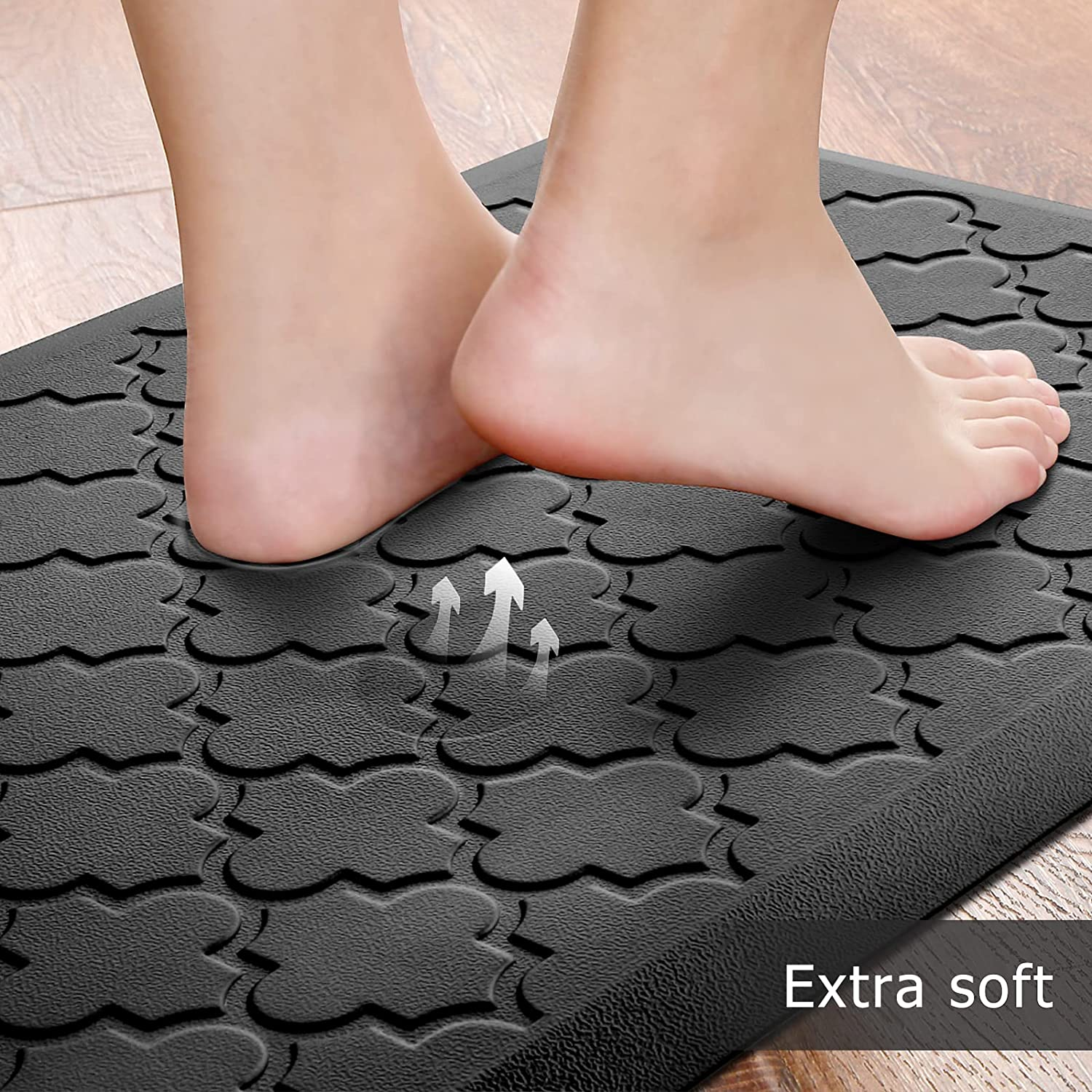 Alfombrilla acolchada antifatiga para la cocina, tapete impermeable y antideslizante, de espuma cómoda, de pie