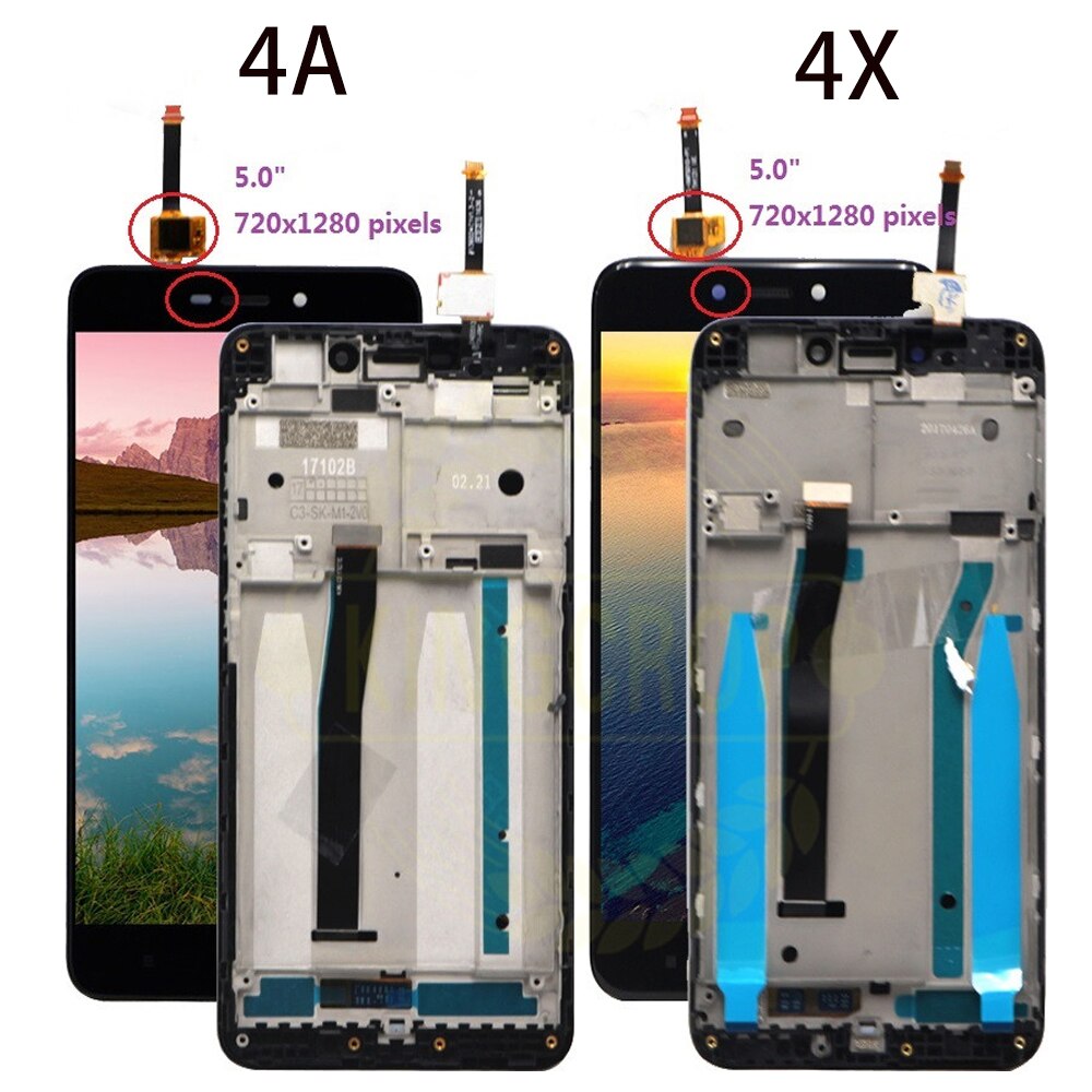 Original 5.0'' LCD For Xiaomi Redmi 4A LCD Display Touch Screen Digitizer Assembly For Xiaomi Redmi 4X LCD Replacement