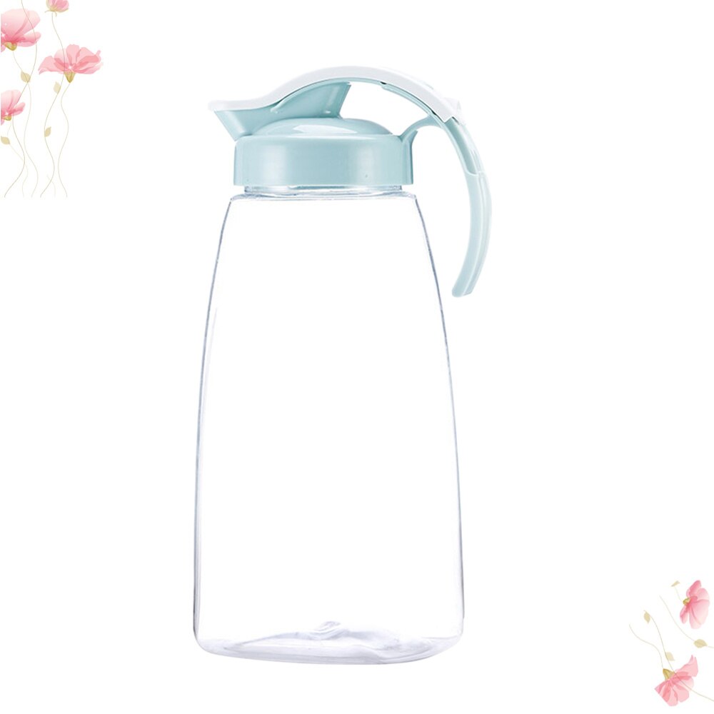 Beverage Storage Container Heat Cold Water Jug Plastic Juice Pitcher Household Teapot Kettle - Size L (Pink): Blue