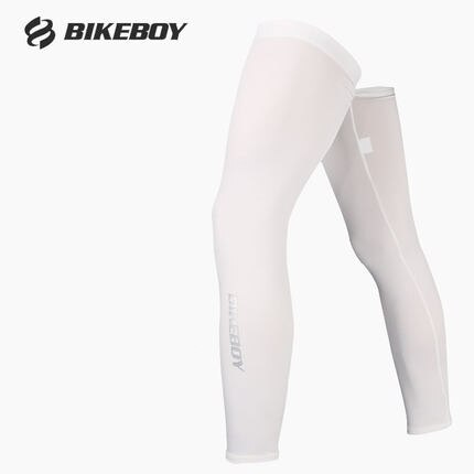 BIKEBOY verano protección solar cubierta de pierna defensa Uv transpirable mallas de protección solar alta elasticidad ciclismo suministros: Marfíl / XXL