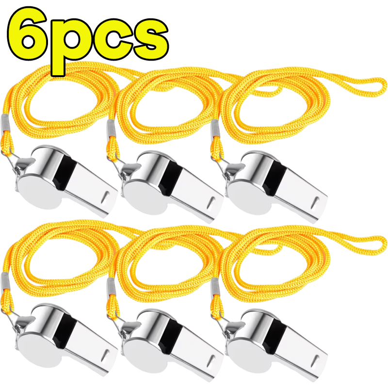 Stainless Steel Whistle with Lanyard Outdoor Referee Super Loud Whistle Cheerleader Sporting Goods for Training: green