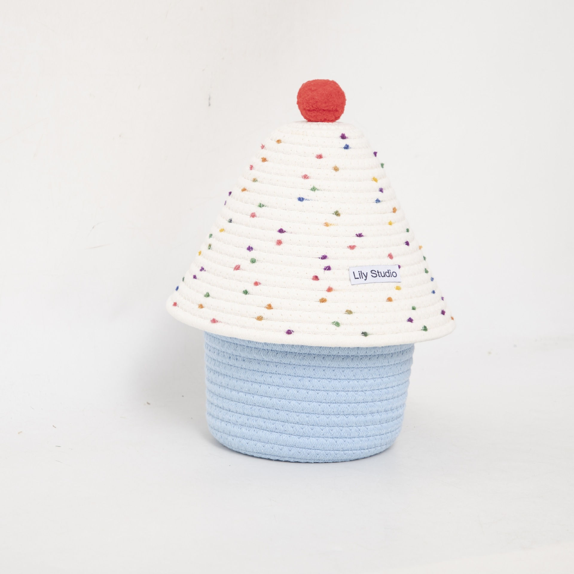 Woven Christmas Tree Storage Basket Christmas Ornament Desktop Home Toy Snacks Toiletries Storage Box Home Decoration: Yellow