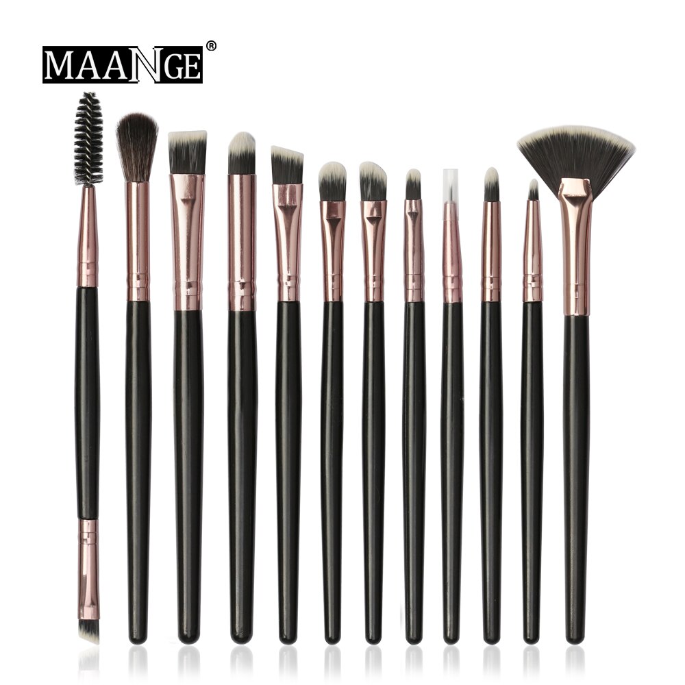 MAANGE Makeup Brushes Set Pro 12 pcs/lot Eye Shadow Blending Eyebrow Eyeliner Eyelash Lip Brush For Eyes Makeup Cosmetic Tools