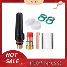 10pcs/set TIG Gas Lens Welding Torch #10 Pyrex Cup Kit For WP-17/18/26 3/32 INCH