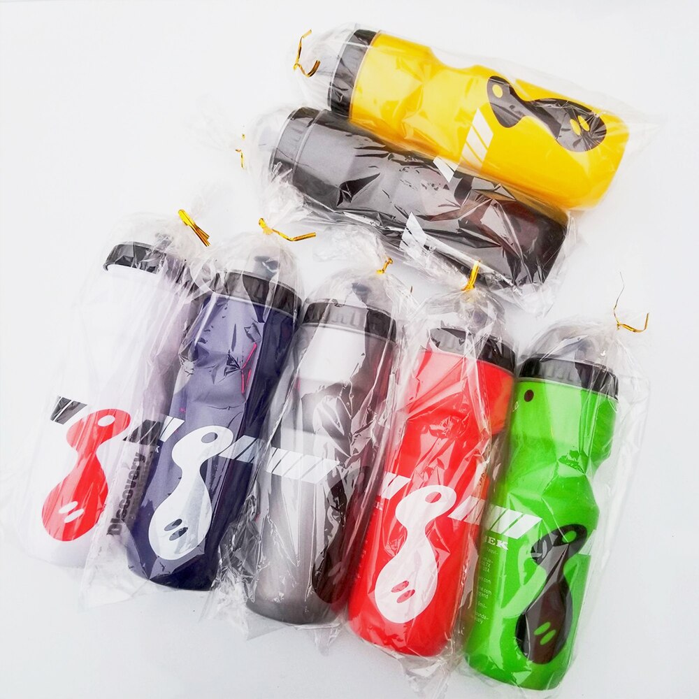 Botella de bebida de agua de bicicleta de montaña de 750ML + soporte de jaula para deportes al aire libre botella de agua portátil de plástico