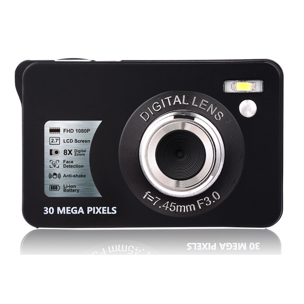 HD 720P Video Camera Professional Digital Camcorder 2.7 Inches 30MP High Definition ABS FHD DV Cameras: Black