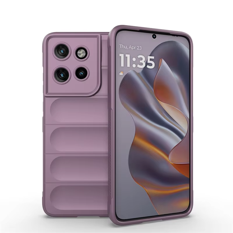 Voor Motorola MOTO Edge 50 Neo 5G Achterkant Telefoon Case Zachte Vloeibare Siliconen Anti-val Schokbestendig Bescherm funda Coupe Gevallen: ABS / Licht Paars