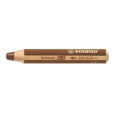 6/10/18PCS German STABILO Invincible Colour Crayon 886 Ultra Coarse Water Soluble Colour Brush Set: Brown