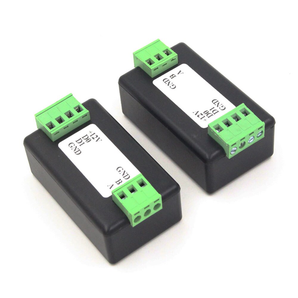 1pair Wiegand Signal Extender / Wiegand format to RS485 Converter, Automatically Recognizes All WG Formats extend up to 500M