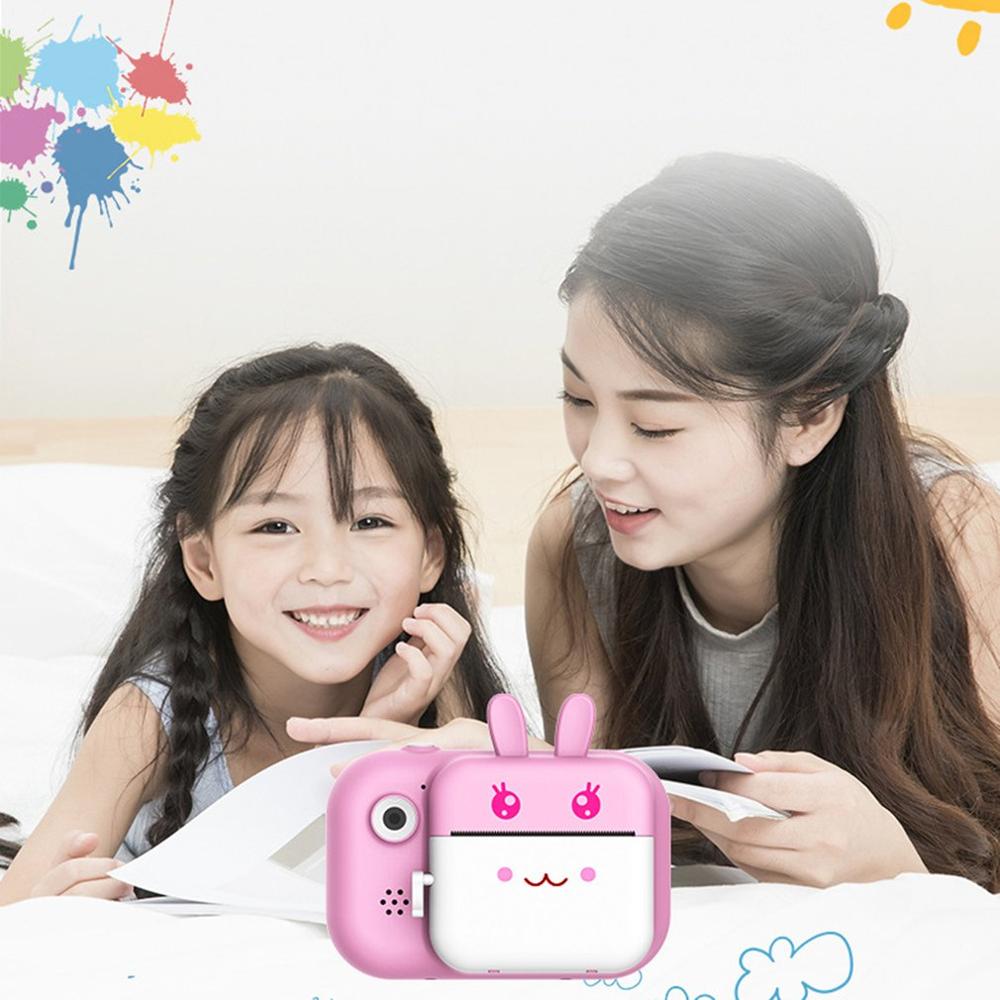 Caméra pour enfants caméra d'impression instantanée pour enfants 1080P HD caméra avec Photo thermique papier jouets caméra pour d'anniversaire