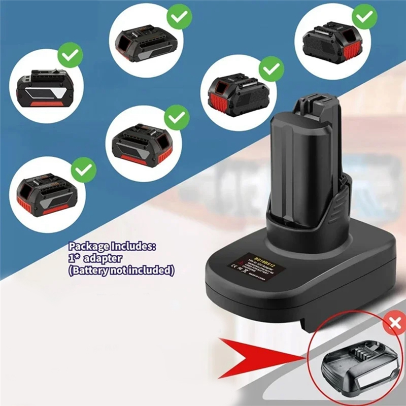 BHBD-Li- Akku-Elektrowerkzeuge für 18-V-Akku-Adapter, umwandelbar in einen 12-V-Akku-Adapter für