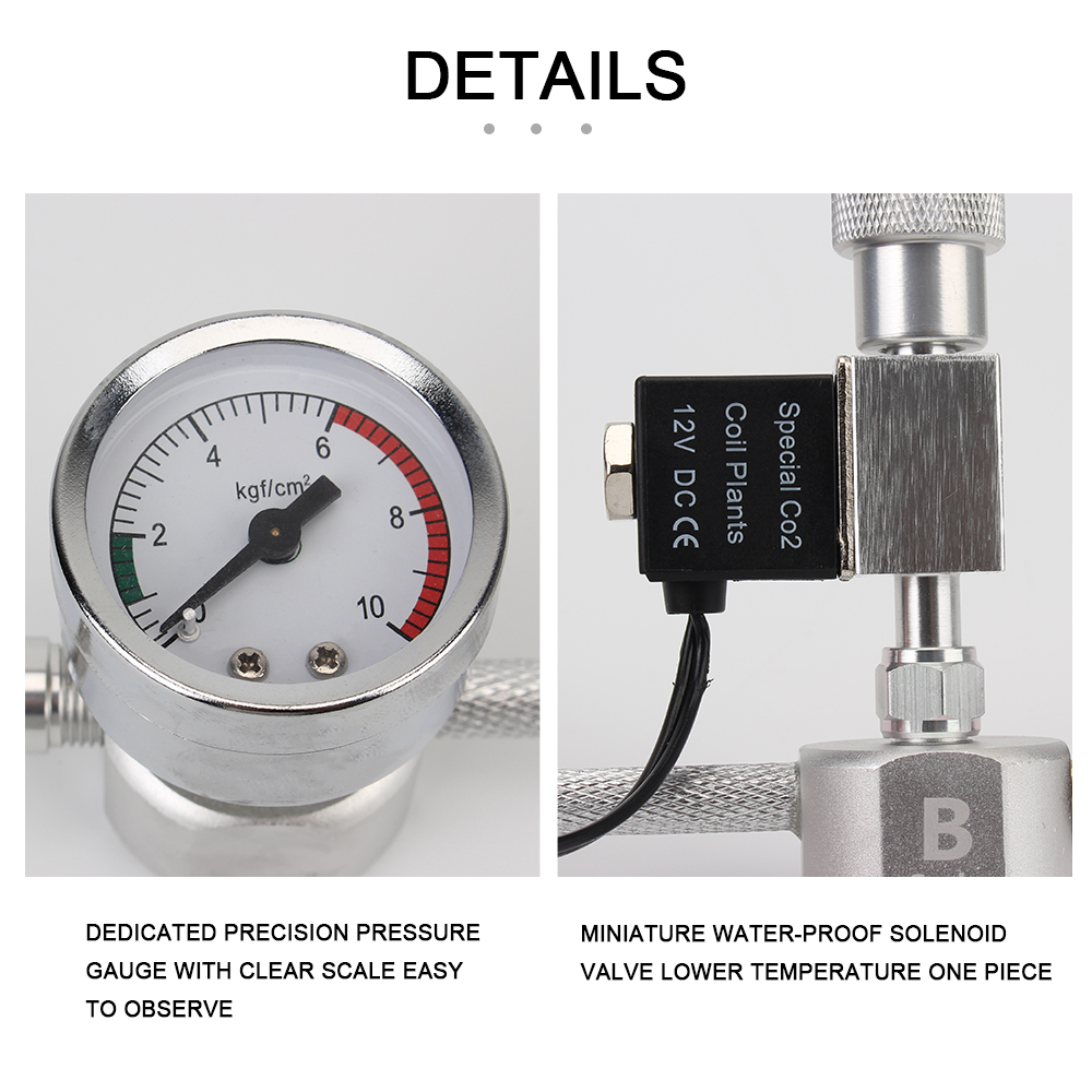 For Aquatic Plant Growth Aquarium Accessories Aquarium CO2 Generator System Kit DIY Bubble Counter Diffuser With Solenoid valve