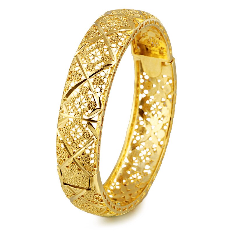 24k oro etiope gioielli braccialetto musulmano donne Dubai Ramadan braccialetto Africa arabo matrimonio gioielli turchi regalo all&#39;ingrosso: Default Title