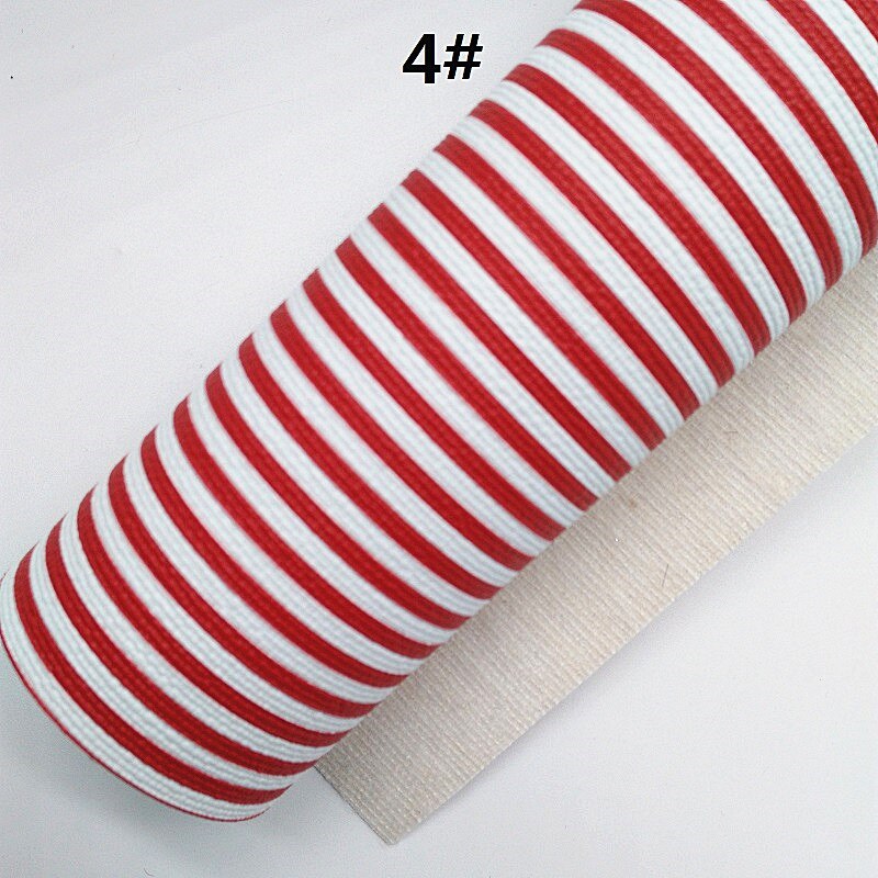 1Pc 21X29CM Strepen Faux Leer Stof, Synthetisch Leer Stof Lakens, Pu Leer Voor Maken Bows Leosyntheticodiy T311: 4