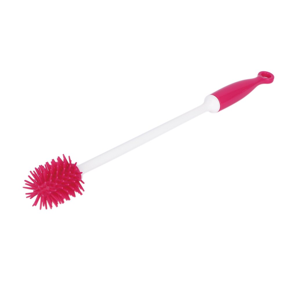 Spazzola di bottiglia Food-grade Silicone Tazza di Strumenti per La Pulizia di Lavaggio del bambino Milk Bottle Brush Narrow Neck Vaso Pennello In Silicone: red