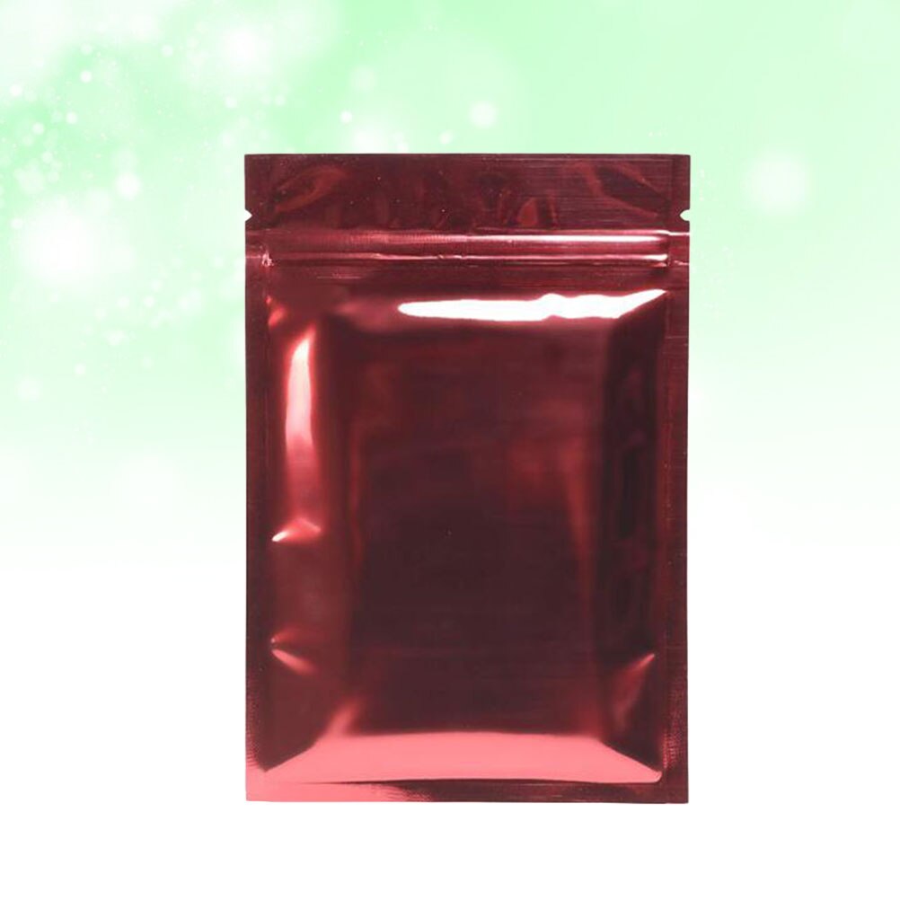 100PCS Aluminum Foil Reusable Food Storage Pouches Packaging Bags Bags for Cookies Snacks Coffee