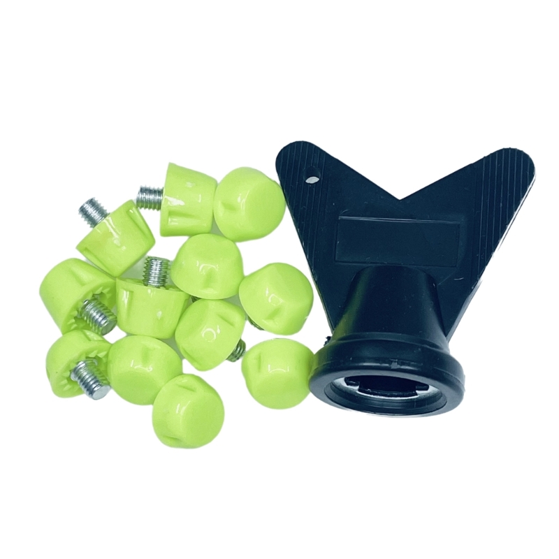 12 Stuks Voetbalschoen Vervanging Spikes 13 Mm/16 Mm Professionele Voetbalschoen Studs Voor 5 Mm Schroefdraad voetbal Schoenen: green / 10
