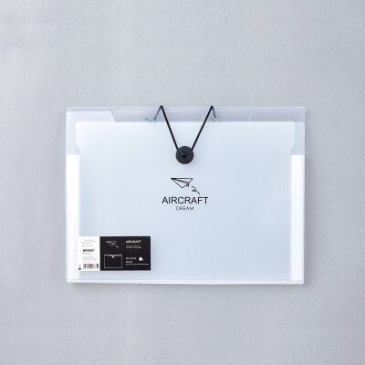Expanding Wallet Document Bag Transparent A4 File Folder Expandable File Organizer Filling Products School Office Supplies: 5 slots aircraft
