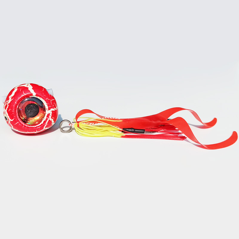 250g/150g/120g/100g/80g/60g/40g Glow Lumious Kabura Pesca Slider Snapper/mar Bream Jig head con falda jigging señuelo mar jig barco: 120 mm / YELLOW