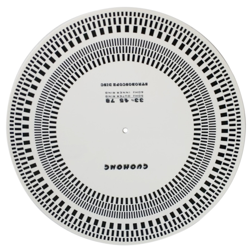 Turntable Speed Alignment Tool - White Round Acrylic Protractor for LP Vinyl Records