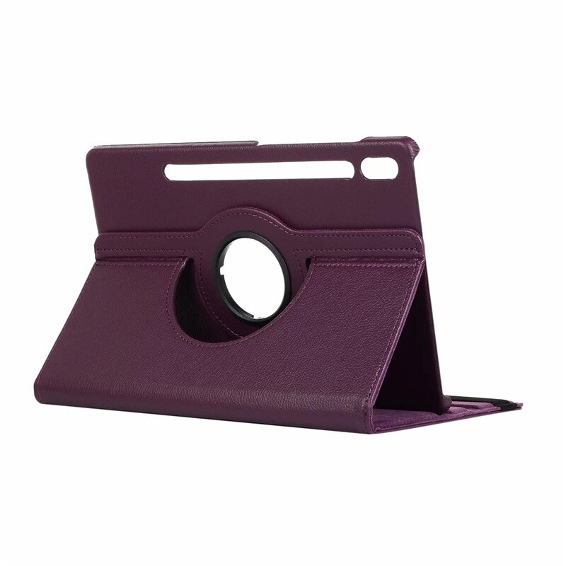 360 Rotating Case For Samsung Galaxy Tab S8 Ultra 14.6 Case SM-X900 X906 Tri-Folding Cover For Coque Galaxy S8 Ultra Tablet Kids: purple