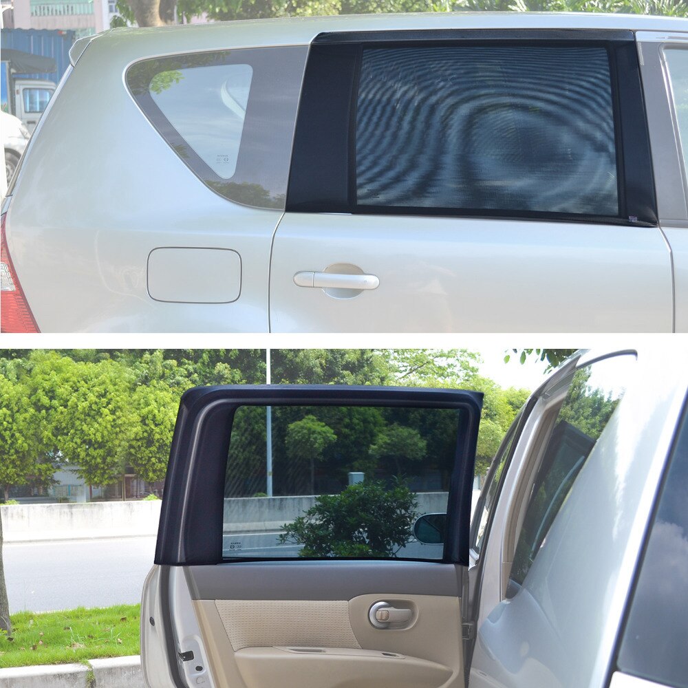 Tfy Universele Auto Voertuigen Achterzijde Deur Vierkante Window Zonneschermen- (29.5 '' - 41.5'' W X 19 ''H)-2 Stuks