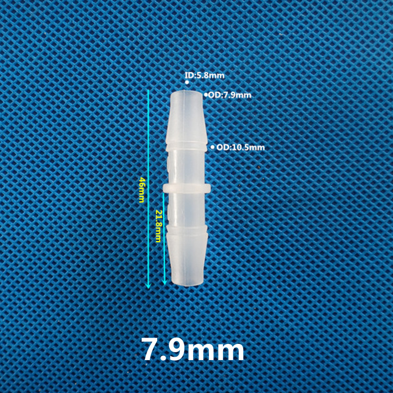 Raccordi per tubi flessibili per irrigazione da giardino con connettori diritti in plastica da 5 pz/pacco 1.6mm-15.8mm: Black