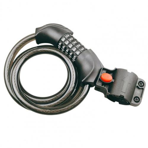 bike lock bicycle anti-theft lock universal protection lock 5-digit code lock with bicycle light anti-theft bicycle chain: Default Title