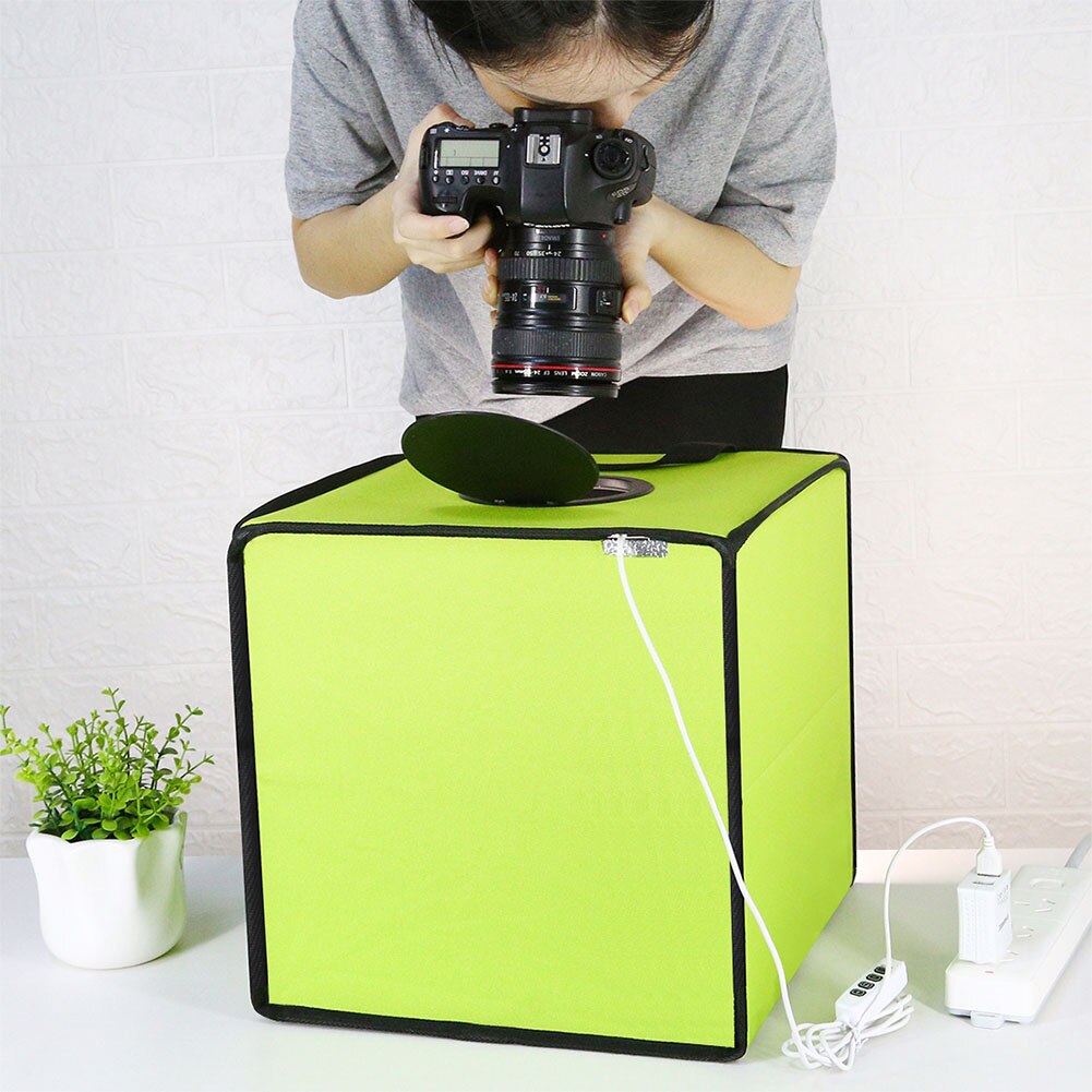 Mit 80 stücke LED Perlen Fotografie Tabletop Softbox Tragbare 6 Farben Hintergrund Studio Licht Kasten Bausatz Einstellbare Helligkeit