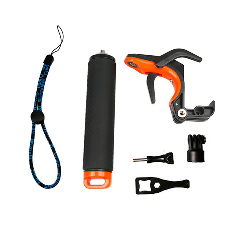 Puerto de cúpula impermeable para GoPro Hero7 6 5, carcasa negra impermeable, cubierta transparente, accesorios para Gopro 5 6 7: Hand Grips