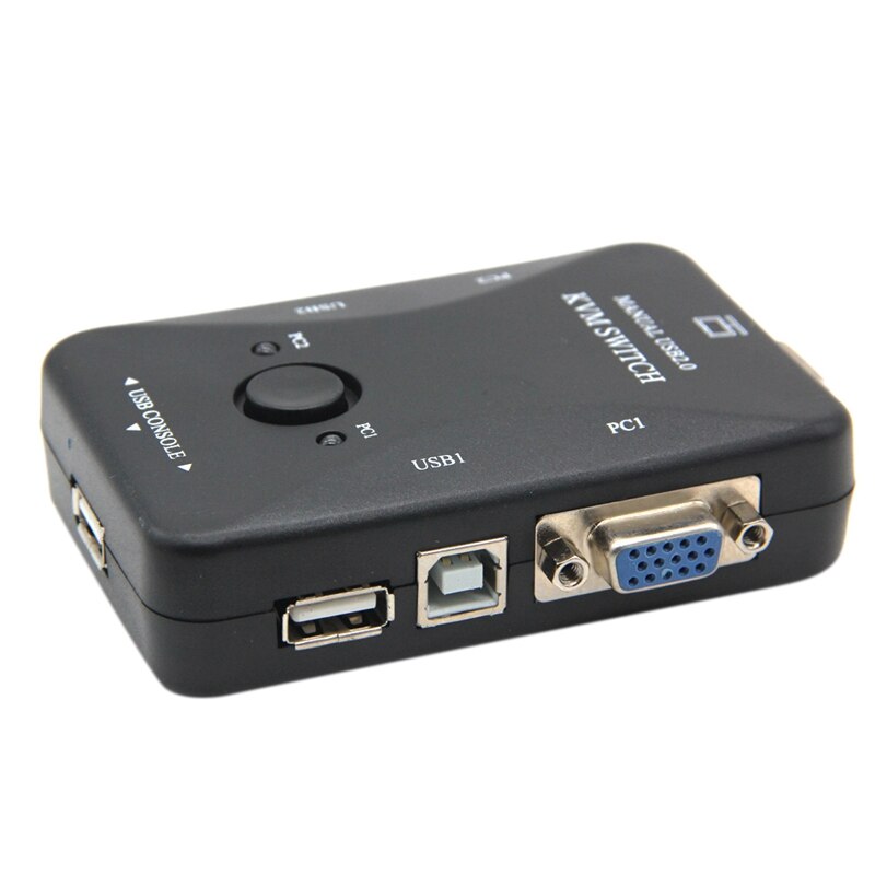 Usb Kvm Switch Switcher 2 Port Vga Svga Switch Box Usb 2.0 Mouse Keyboard 1920X1440 Switch Box