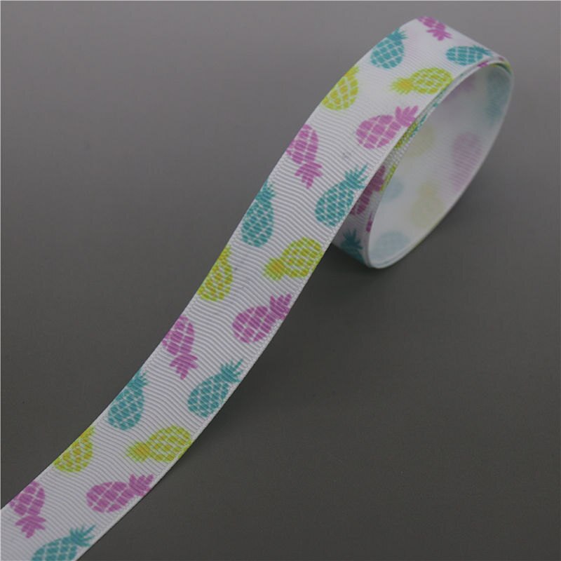 Dhk 5Yards Watermeloen Ananas Orange Gedrukt Grosgrain Lint Accessoire Hairbow Hoofddeksels Decoratie Diy Oem C1731