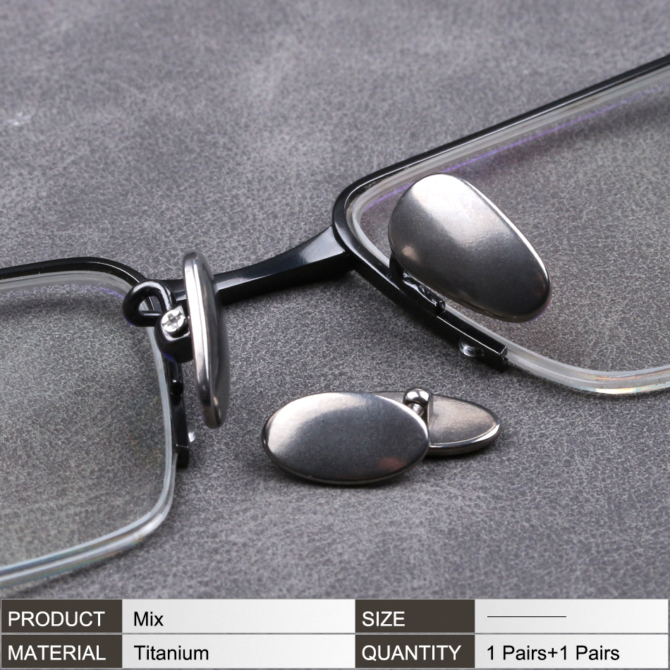 Color_max – plaquettes nasales en titane pour lunettes, 12mm, goutte d'eau, à visser: Waterdrop Oval 2p